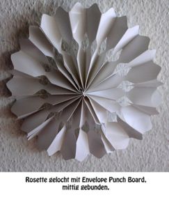 Rosette gelocht mit Envelope Punch Board