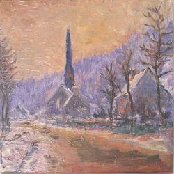 Die Kirche von Jeufosse im Schnee (Monet)