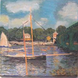 Die Straenbrcke in Arenteuil (Monet)