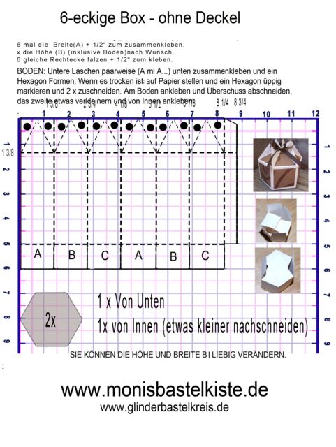 6-eckige schachtel