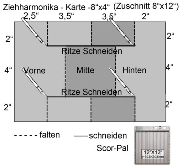 Ziehharmonika-Karte-Vorlage