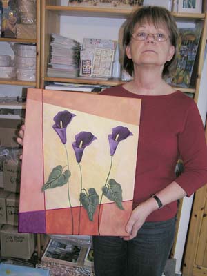 Karin mit ihren zweiten Bild, passend zu ihre Wohnung, sehr gut geworden!.jpg