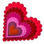  S4-137 Classic Scalloped Heart 