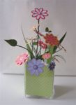 Vase mit Karen-Marie-Blumen