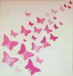 Schmetterlingsbild-2-rosa auf weiß