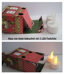 Haus mit Box und LED-Lichter