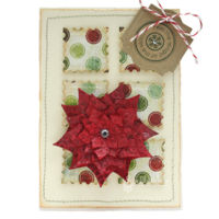  Poinsettia Patchwork Card by Christine Emberson
