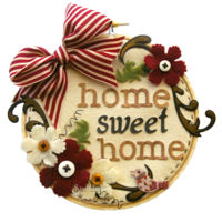 Home Sweet Home Embroidery Canvas by Tina McDonald
