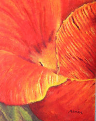 Tulpe 2. Acryl auf Malkarton 38x48 cm