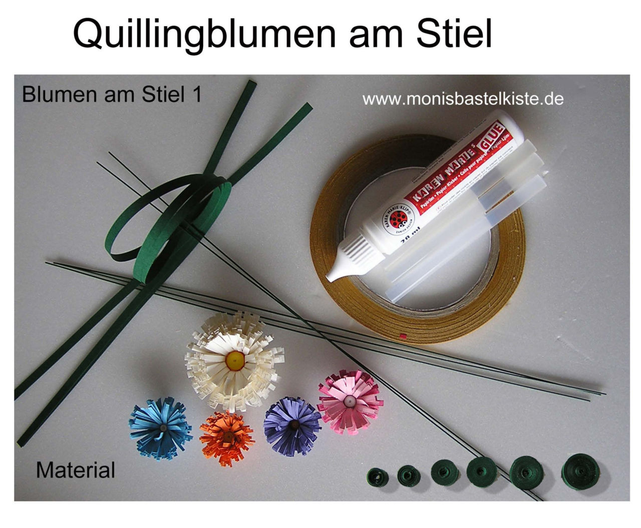 Quilling Blumen-Material